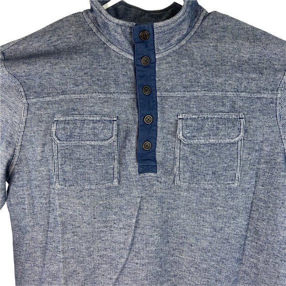 Men's Blue Button-Up Shirt - Picture 2 of 9